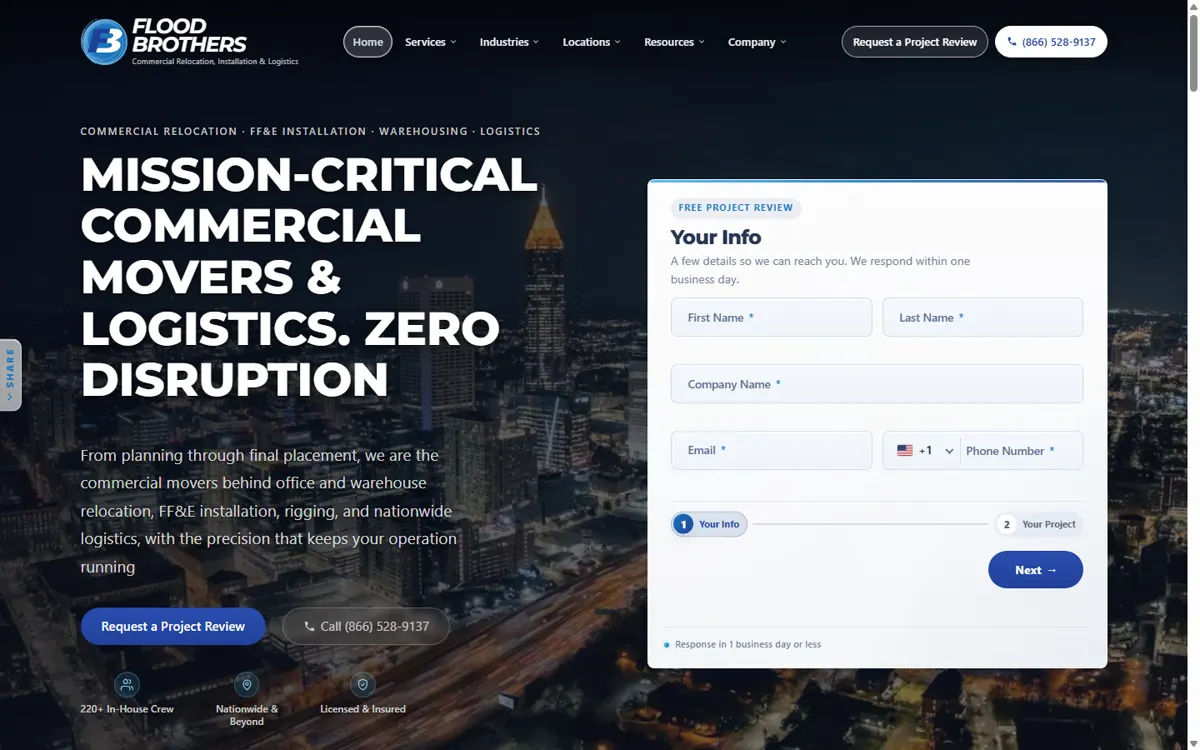Flood Brothers (floodbrothers.net), proyecto de UltraSEO